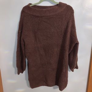 express tunic winter sweater off the shoulder